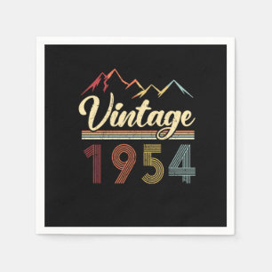 Vintage 1954 67th Birthday Retro 67 Years Old Napkin