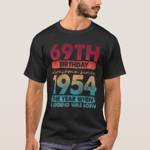 Vintage 1954 69 Year Old Gifts Limited Edition 69T T-Shirt