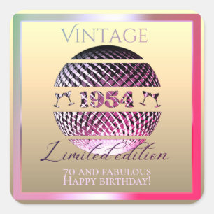 Vintage 1954 70th birthday gifts Favor Tags