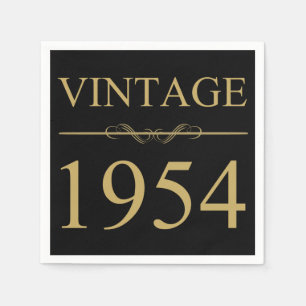 Vintage 1954 70th Birthday Napkin