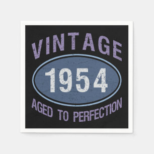 Vintage 1954 70th Birthday Napkin