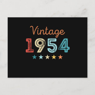 Vintage 1954 70th Birthday Retro Gift 70 year old Postcard