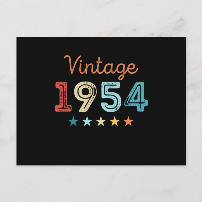 Vintage 1954 70th Birthday Retro Gift 70 year old Postcard (Front)
