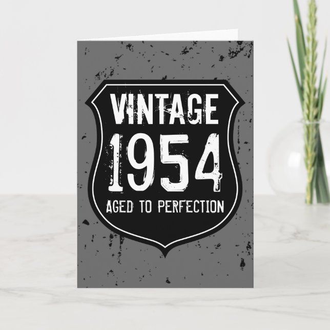 Vintage 1954 aged to perfection greeting card men (Front)