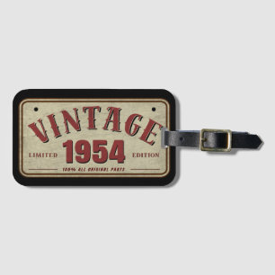 Vintage 1954 Limited Edition All Original Parts Luggage Tag