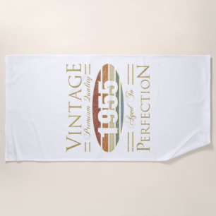 Vintage 1955 70th Birthday Beach Towel
