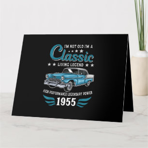 Vintage 1955 Birthday Classic Car for Legends Born Card