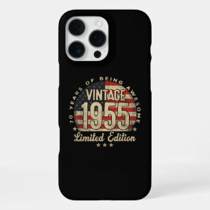 Vintage 1955 Limited Edition 70-Year-Old Gifts USA iPhone 16 Pro Max Case