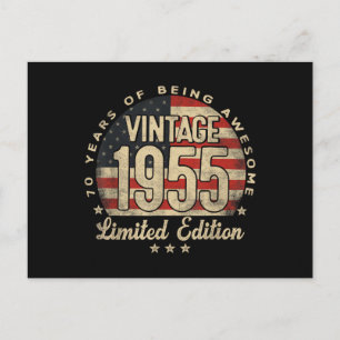 Vintage 1955 Limited Edition 70-Year-Old Gifts USA Postcard