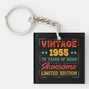 Vintage 1955 Made in 1955 70th Birthday 70 Years Key Ring
