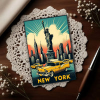 Vintage 1955 New York City Skyline