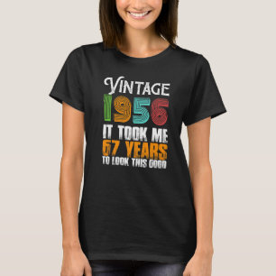 Vintage 1956 67 Years Old Birthday Retro Father's T-Shirt