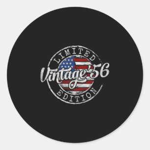 Vintage 1956 69th Birthday Gifts For Men Women 69 Classic Round Sticker