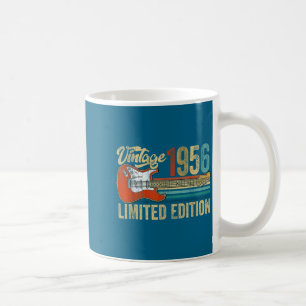 Vintage 1956 70th birthday 70 years old guitar coffee mug