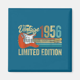 Vintage 1956 70th birthday 70 years old guitar magnet