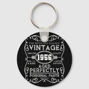 Vintage 1956 Man Myth Legend 65th Birthday Key Ring