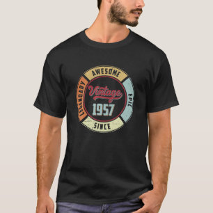 Vintage 1957 65Th Birthday Legendary Awesome Epic T-Shirt