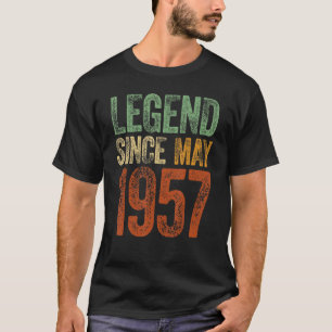 Vintage 1957 Birthday May Born Legend Since 1957 T-Shirt