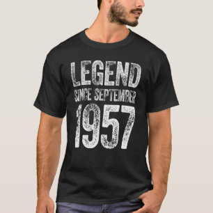 Vintage 1957 Birthday  September Born Legend Since T-Shirt