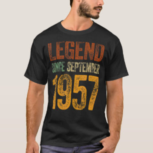 Vintage 1957 Birthday September Born Legend Since T-Shirt