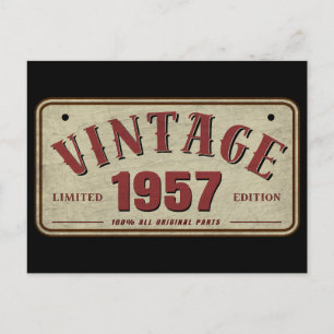 Vintage 1957 Limited Edition All Original Parts Postcard