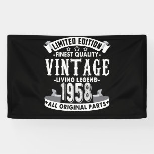 Vintage 1958 - 64th Birthday 64 Year Old B-day Banner