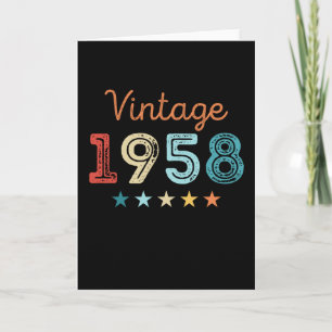 Vintage 1958 70th Birthday Retro Gift 70 year old Card