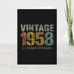 Vintage 1958 Limited Edition 67th Birthday Gifts 6 Card
