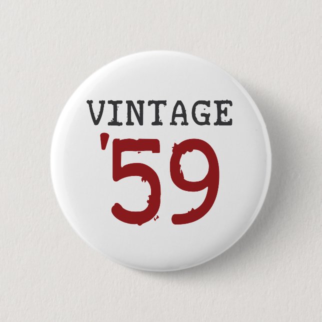 Vintage 1959 6 cm round badge (Front)