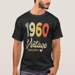 Vintage 1960 62nd Birthday Gift Retro  62 Years Ol T-Shirt