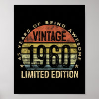 Vintage 1960 Limited Edition 65-year-old Gifts 65t
