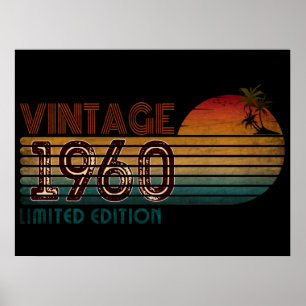 vintage 1960 limited edition poster