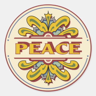 Vintage 1960s Design Peace Sticker