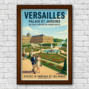 Vintage 1960s Versailles, France Travel Poster