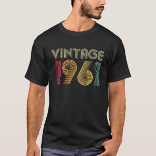 Vintage 1961 59th Birthday Gift 59 Years Old Men W T-Shirt