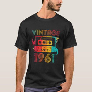 Vintage 1961 60Th Birthday Gifts Cassette Tape 60 T-Shirt