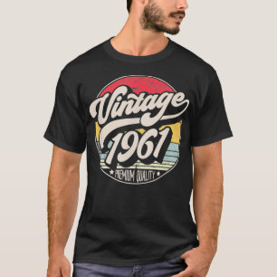 Vintage 1961 60th Birthday, Retro Sunset Style Des T-Shirt