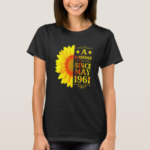 Vintage 1961  61 Years Old May 61th Sunshine Birth T-Shirt