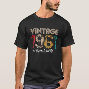 Vintage 1961 61st Birthday Gifts Retro 61 Years T-Shirt