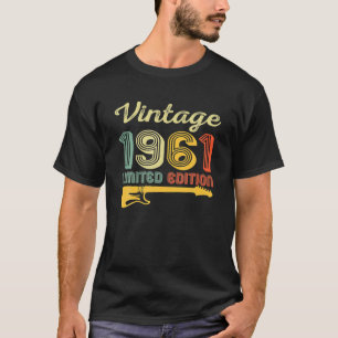 Vintage 1961 Birthday Guitar 61st Birthday 61 T-Shirt
