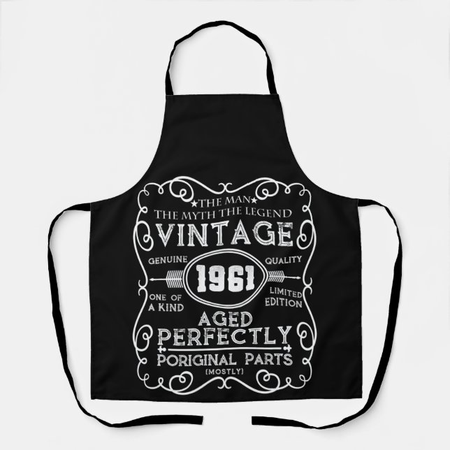Vintage 1961 Man Myth Legend 60th Birthday Apron (Front)