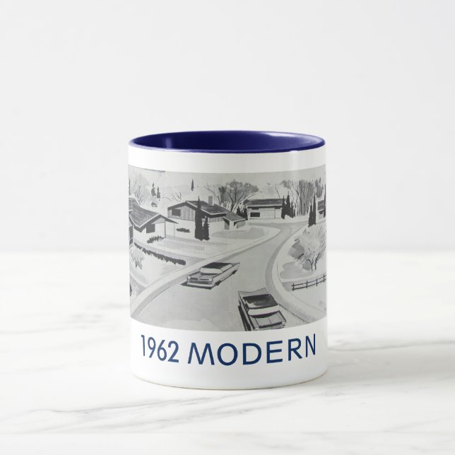 Vintage 1962 Modernist Residential Mug (Center)