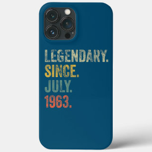Vintage 1963 59th Birthday Legendary Since July iPhone 13 Pro Max Case