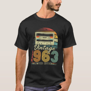 Vintage 1963 Retro Cassette 1963 59th Birthday 59 T-Shirt