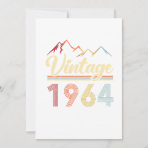 Vintage 1964 57th Birthday Retro 57 Years Old Invitation