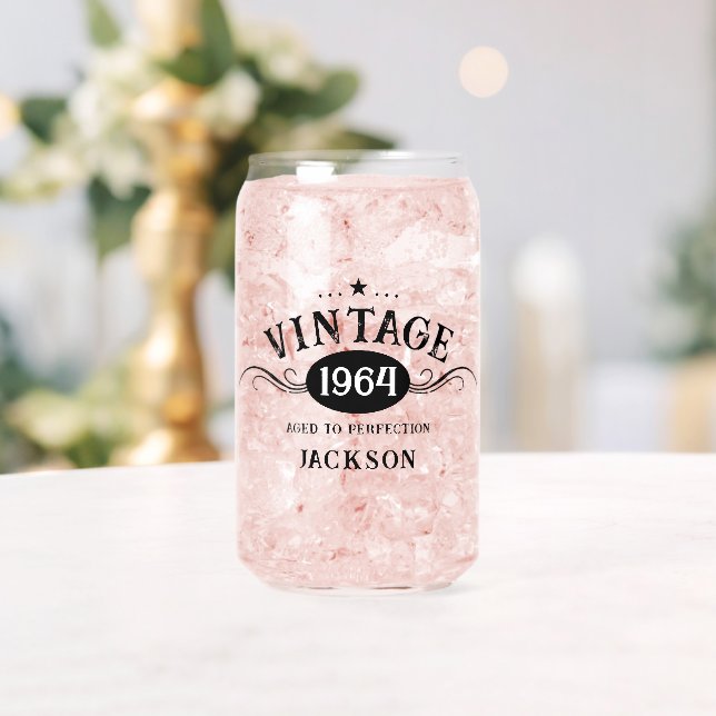 Vintage 1964 60th Birthday Can Glass (Insitu (Wedding))