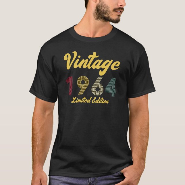 Vintage 1964 60th Birthday Gift Men  T-Shirt (Front)