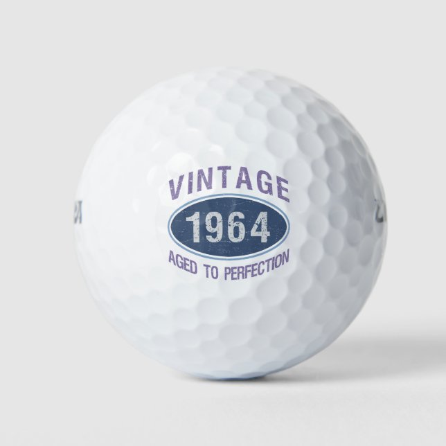 Vintage 1964 60th Birthday Golf Balls (Front)