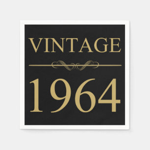 Vintage 1964 60th Birthday Napkin