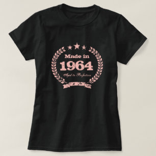 Vintage 1964 Aged to perfection coral pink t shirt